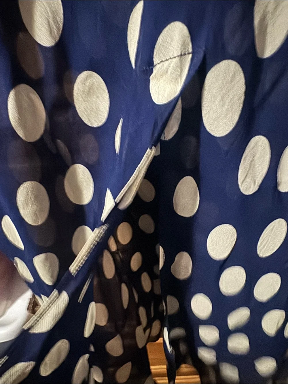 J crew Classic Navy Polka Dot Midi Skirt.size M
